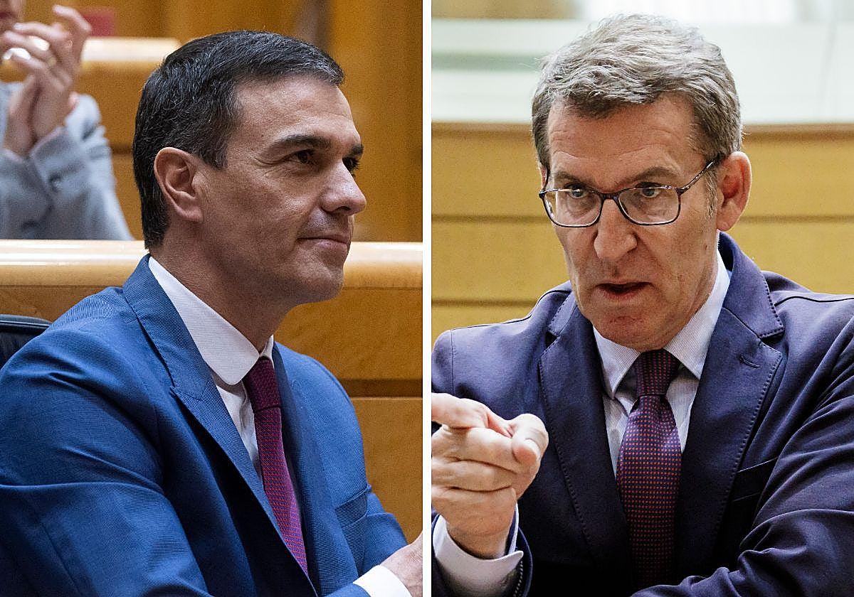 El presidente del Gobierno, Pedro Sánchez, en el Senado