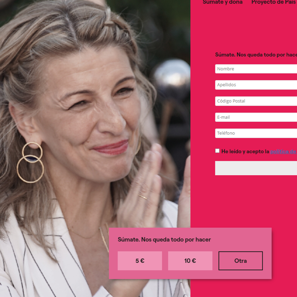 Sumar ya roza los 100.000 euros de microdonaciones en su primer mes