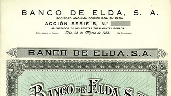Banco de Elda SA (1933–1963): Feliz 90º Aniversario