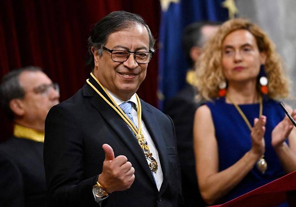 El presidente de Colombia, Gustavo Petro, en el Congreso de los Diputados