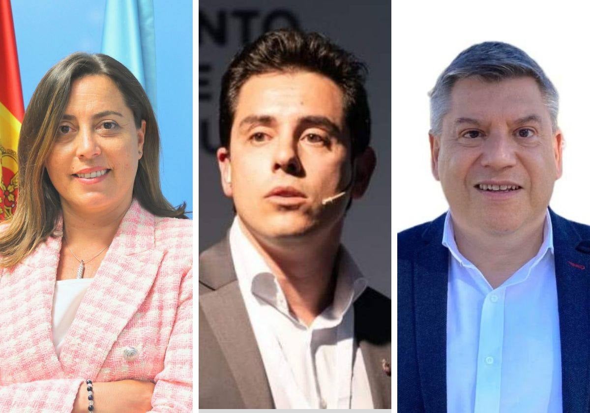 Ana Millán (PP, Arroyomolinos), Luis Haro (PSOE, San Martín de Valdeiglesias) y Gonzalo Javier Díaz (Más Madrid, Collado Villalba), candidatos al 28M imputados