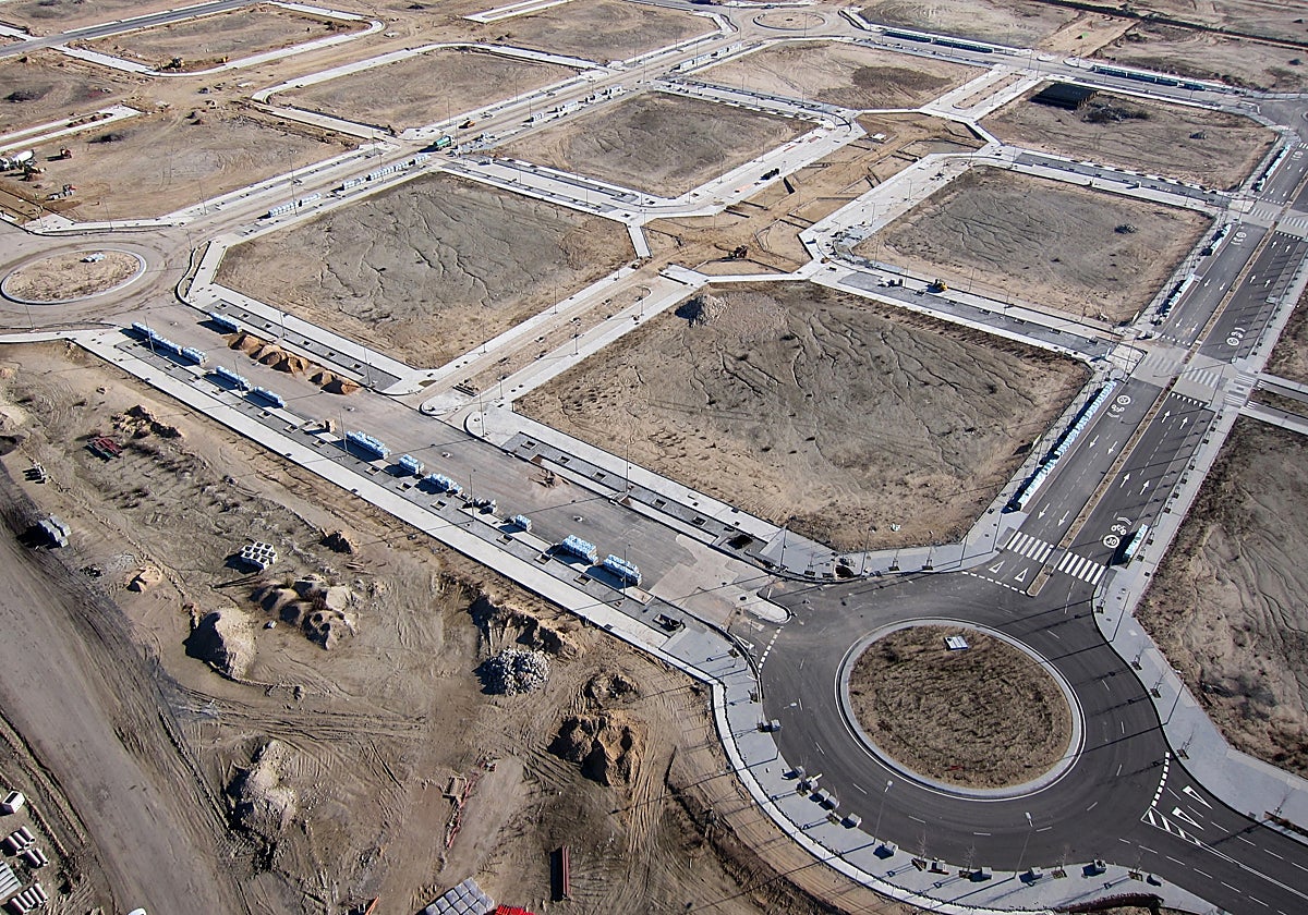 Una de las supermanzanas, ya construidas, en el desarrollo de Los Berrocales