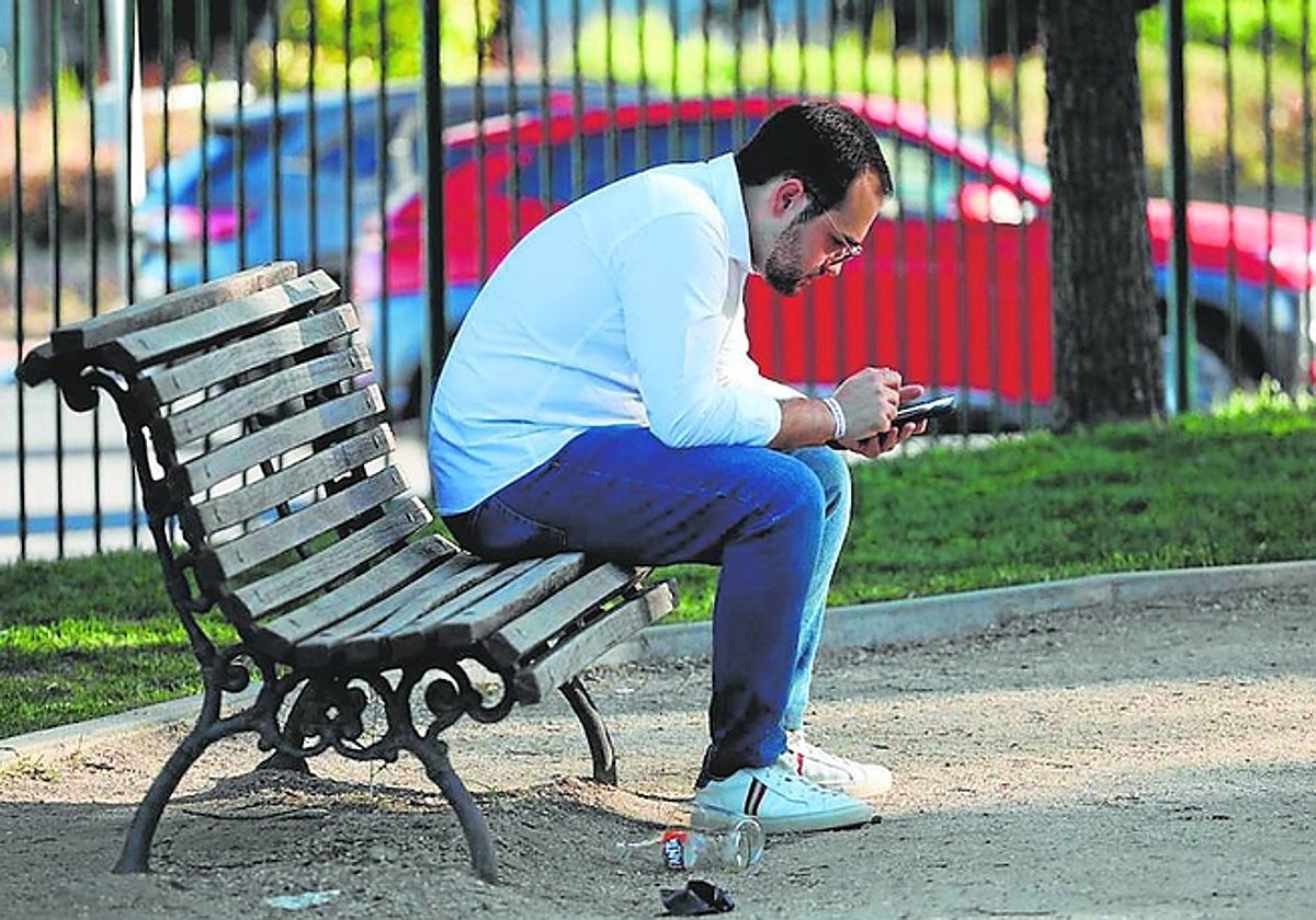 Daniel Marbán, este miércoles, en las inmediaciones de un acto de Nuevas Generaciones