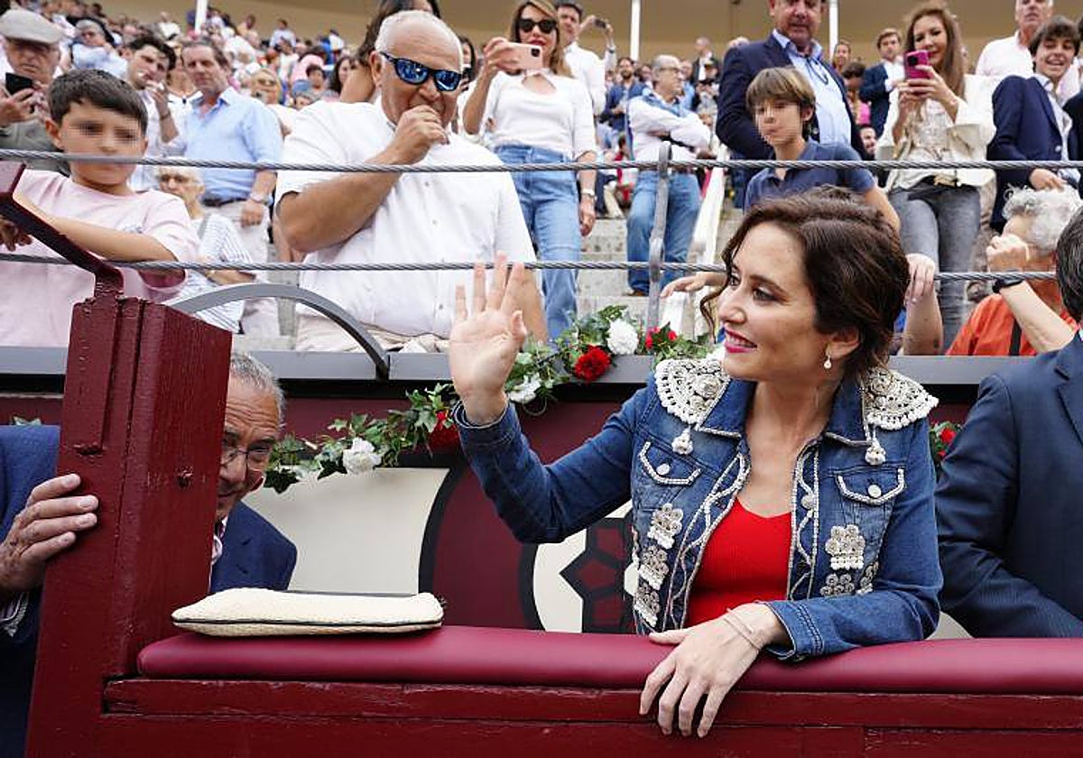 Isabel Díaz Ayuso, en la Plaza de las Ventas