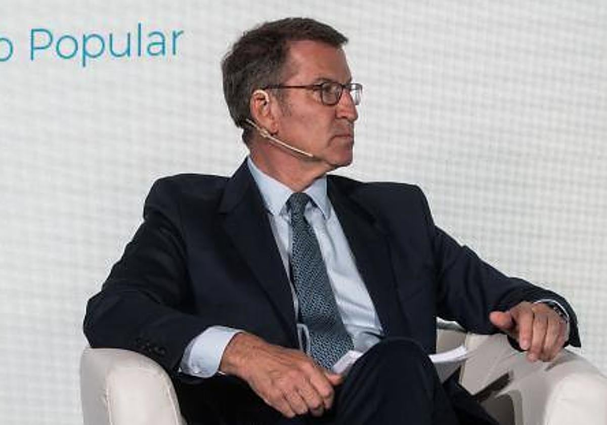 El presidente del PP, Alberto Núñez Feijóo, durante su intervención en el IV Foro Internacional Expansión