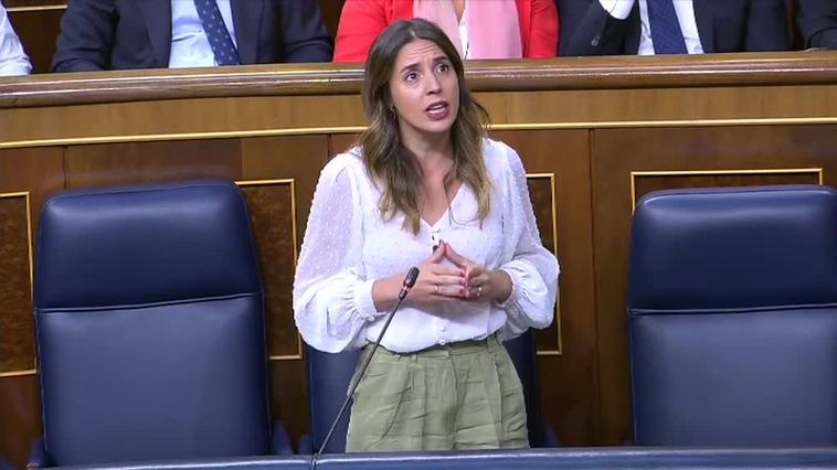 Irene Montero, al PP: "Dejen de crear inseguridad jurídica y cumplan las leyes feministas"