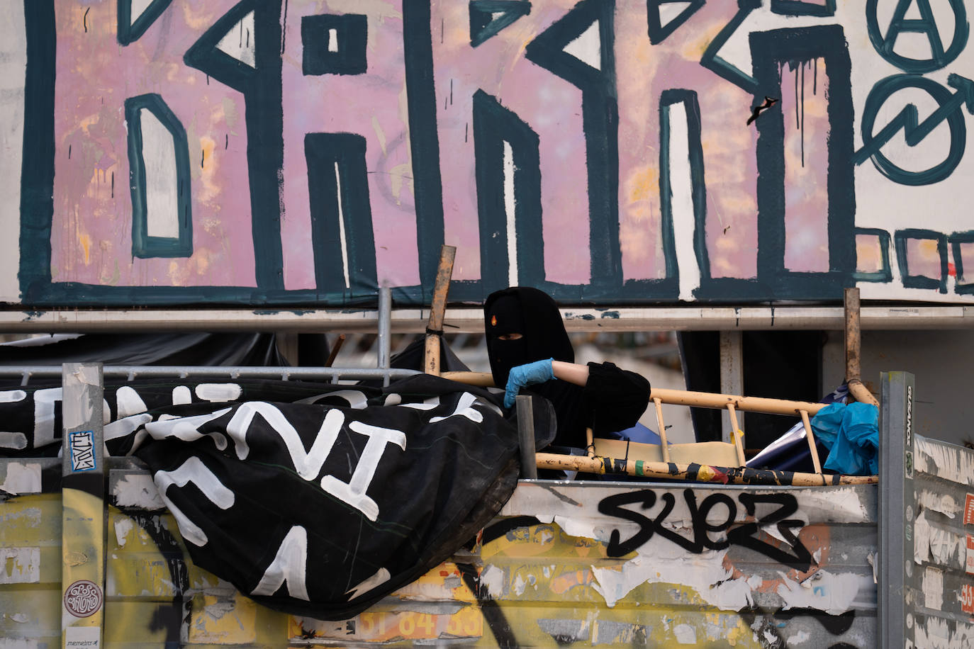 Desalojo de casas okupadas en Barcelona