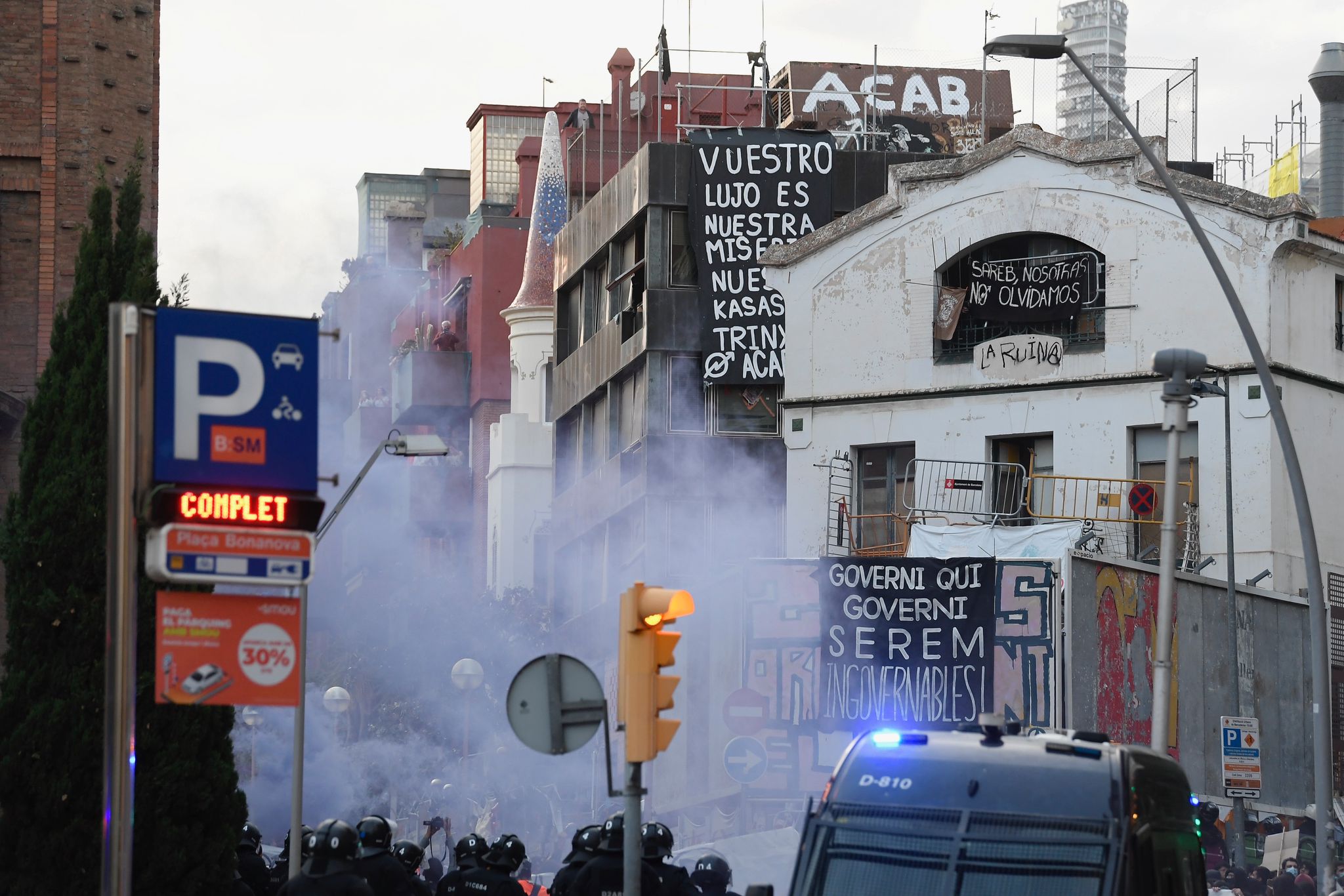 Desalojo de casas okupadas en Barcelona