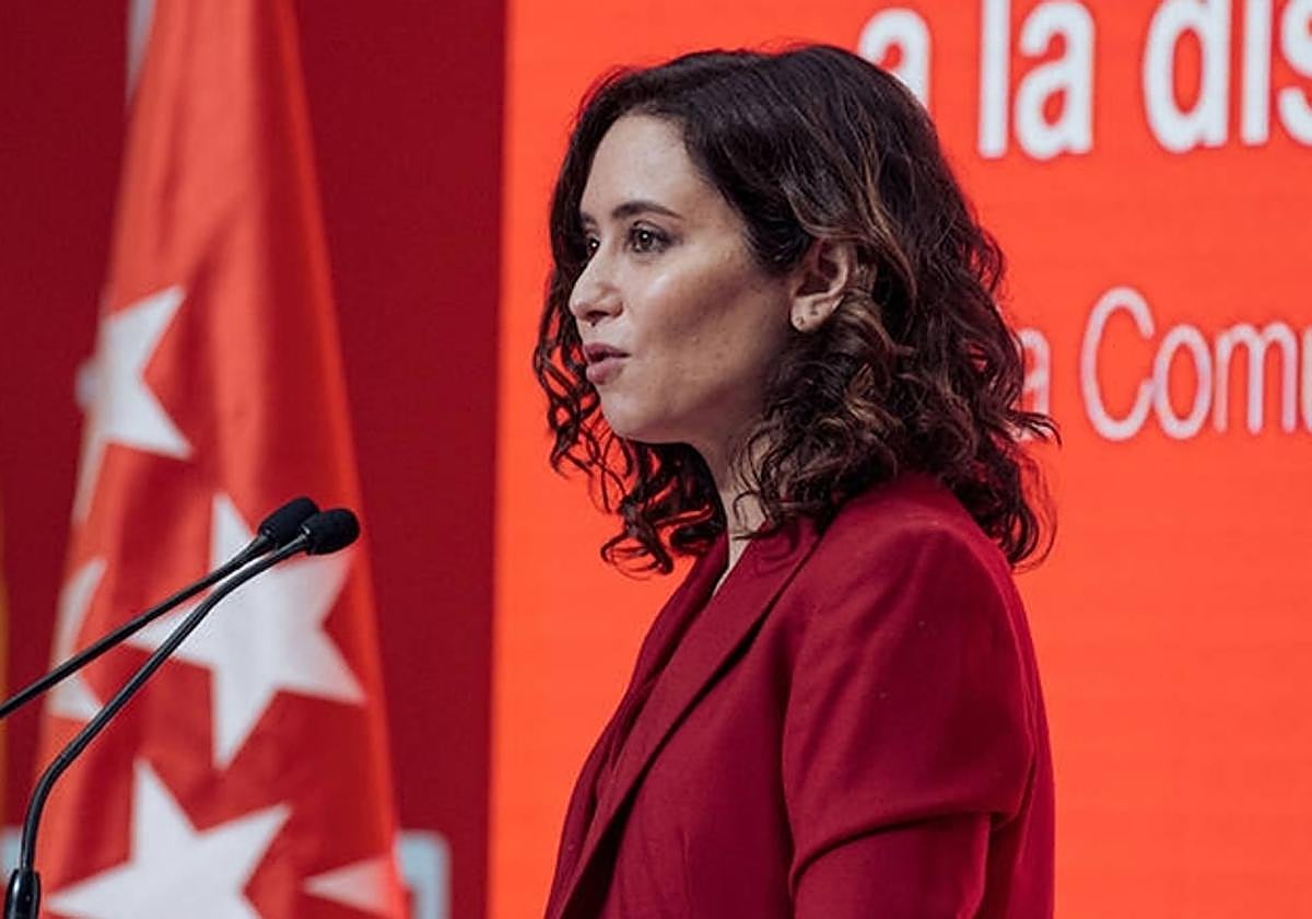 La presidenta de la Comunidad de Madrid, Isabel Díaz Ayuso