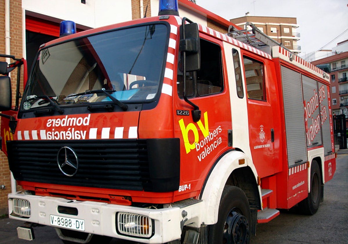 Imagen de archivo de un camión de bomberos de Valencia