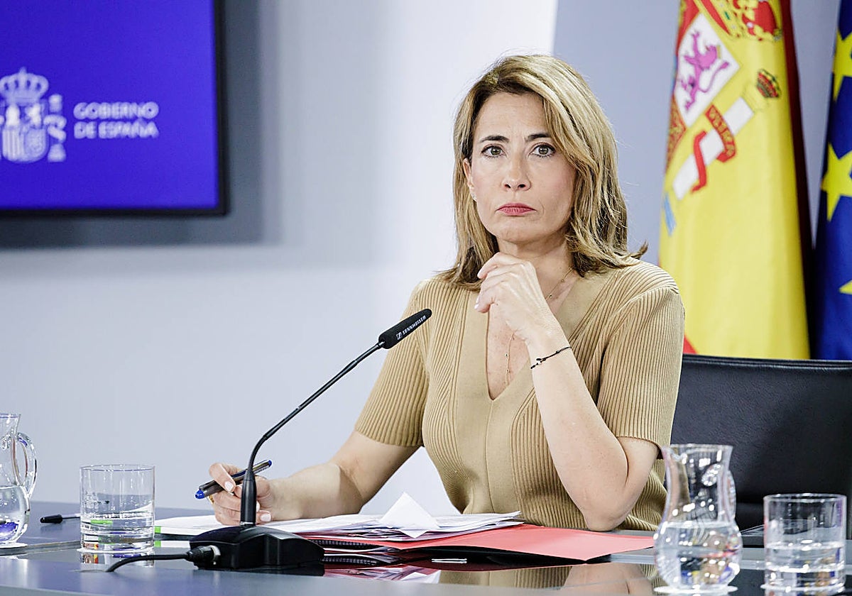 Raquel Sánchez, durante una rueda de prensa del Consejo de Ministros