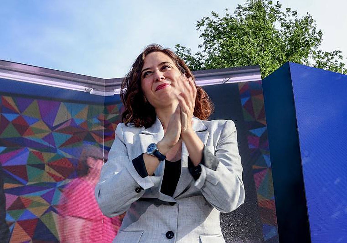 Isabel Díaz Ayuso, el viernes por la tarde en Majadahonda