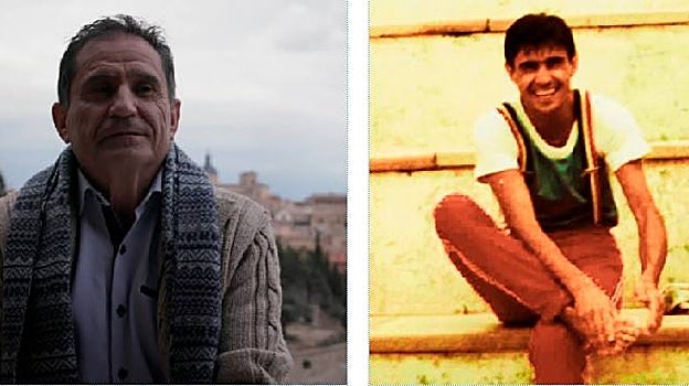 Juan Carlos Montero, en una imagen actual, y cuando era atleta de los buenos