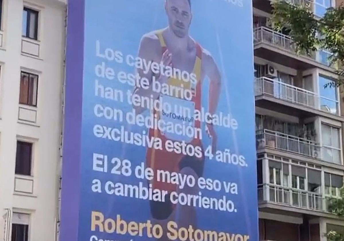 Cartel que Podemos ha puesto en el barrio Salamanca contra sus vecinos