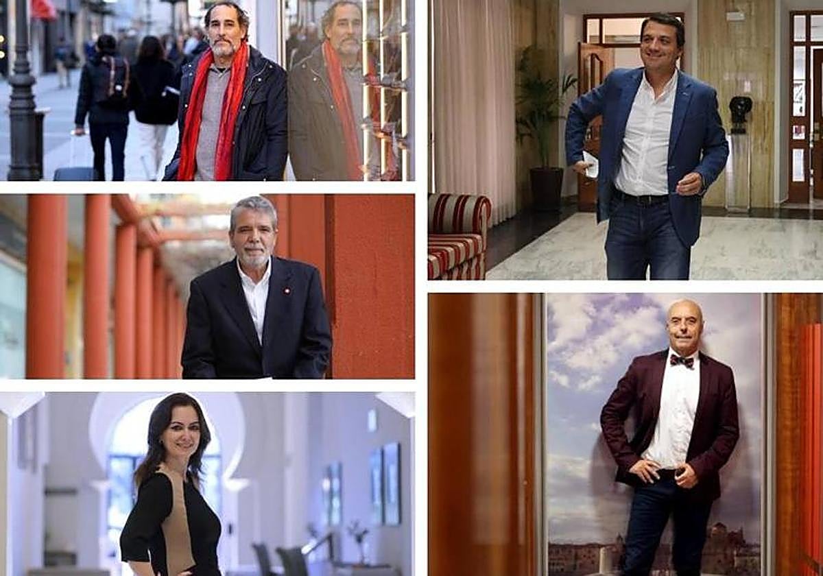 Imagen de los cinco candidatos a la Alcaldía de Córdoba que participan en el debate