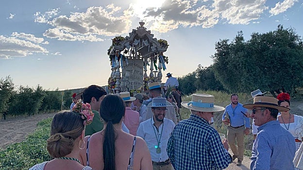 Los peregrinos de Lucena, el año pasado