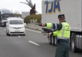 Detenido un conductor de camión que circulaba ebrio por la A-1