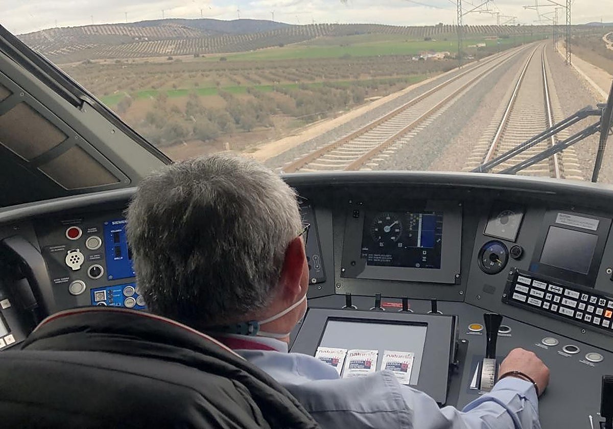 Dentro de una cabina del AVE