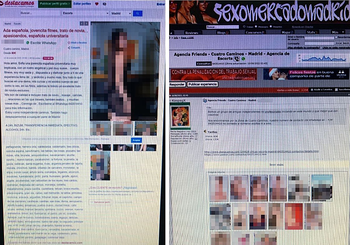 Las personas dedicadas a explotar a las mujeres las anunciaban en foros de citas sexuales y admitían pagos por Bizum y transferencias