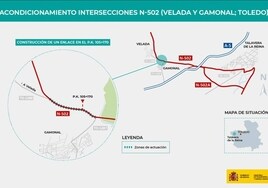 Adjudicadas por 5,9 millones las obras de  un nuevo enlace en la carretera N-502 entre Gamonal y Velada