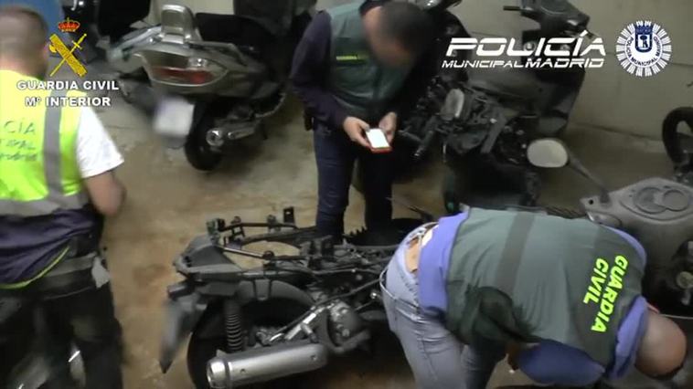 Desarticulada en Madrid una organización que se dedicaba al robo y despiece de coches y motos