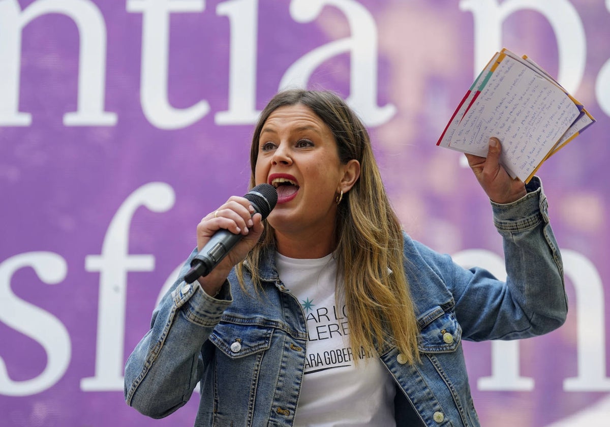 La candidata a la Presidencia de la Comunidad, Alejandra Jacinto