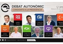Horario y dónde ver el debate de los candidatos a las elecciones autonómicas de la Comunidad Valenciana