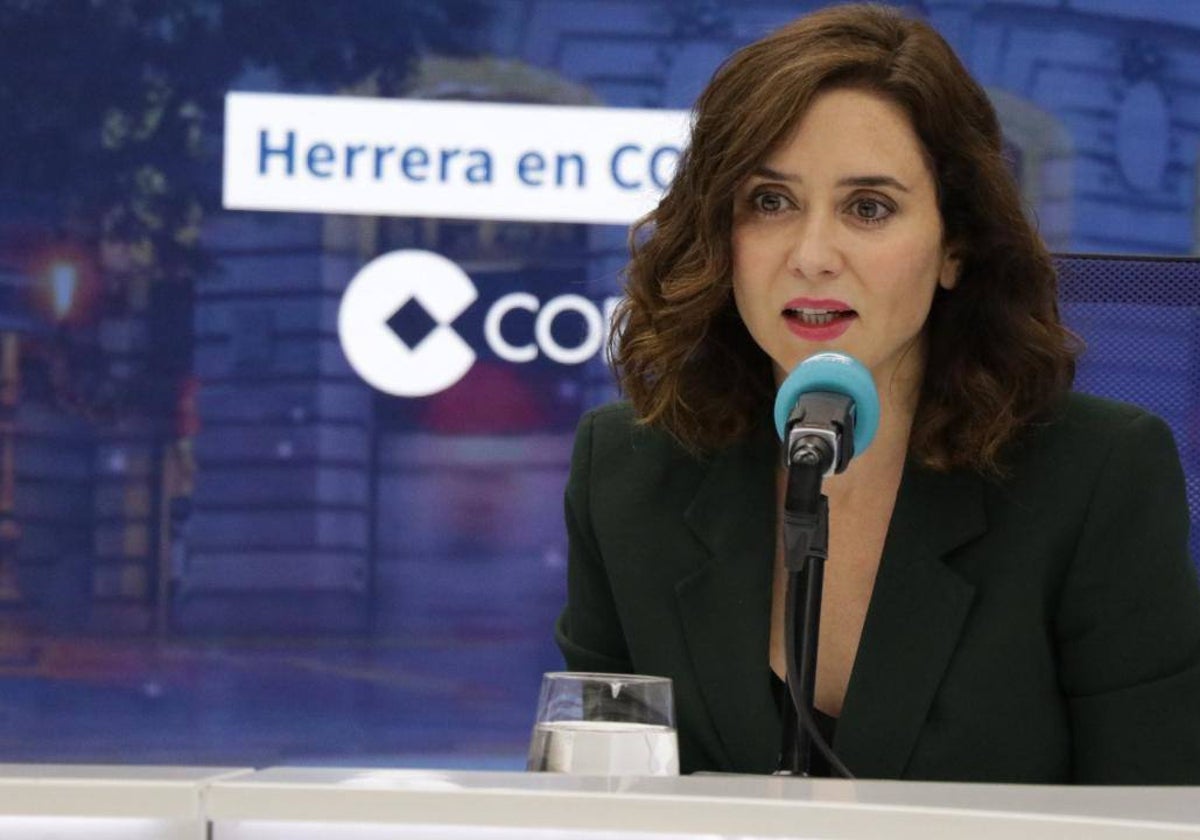 Isabel Díaz Ayuso, en 'Herrera en Cope' este jueves