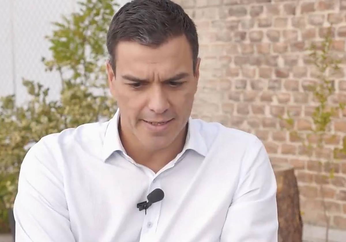 Pedro Sánchez, durante la entrevista