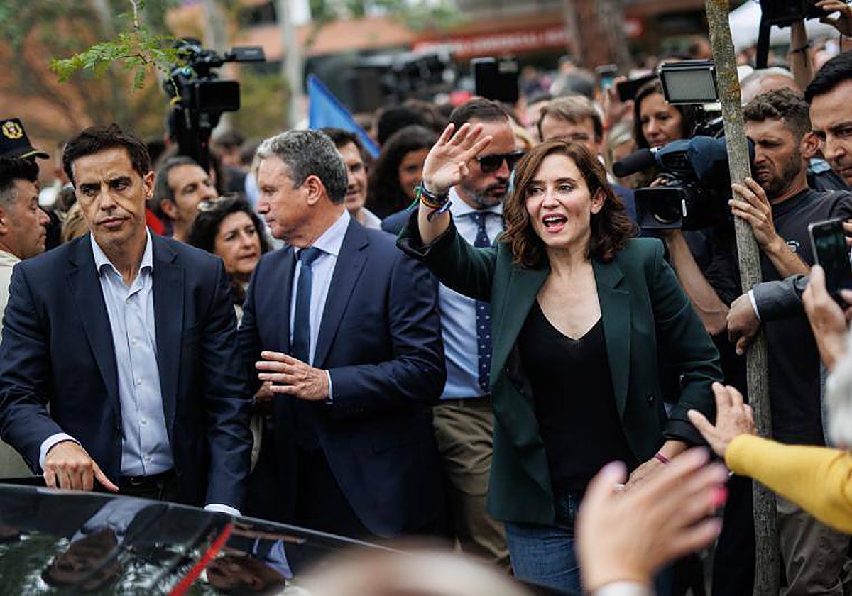 Isabel Díaz Ayuso, durante la campaña electoral