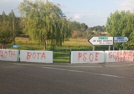 Pueblos de Zamora amanecen con pintadas de 'Gora Bildu'