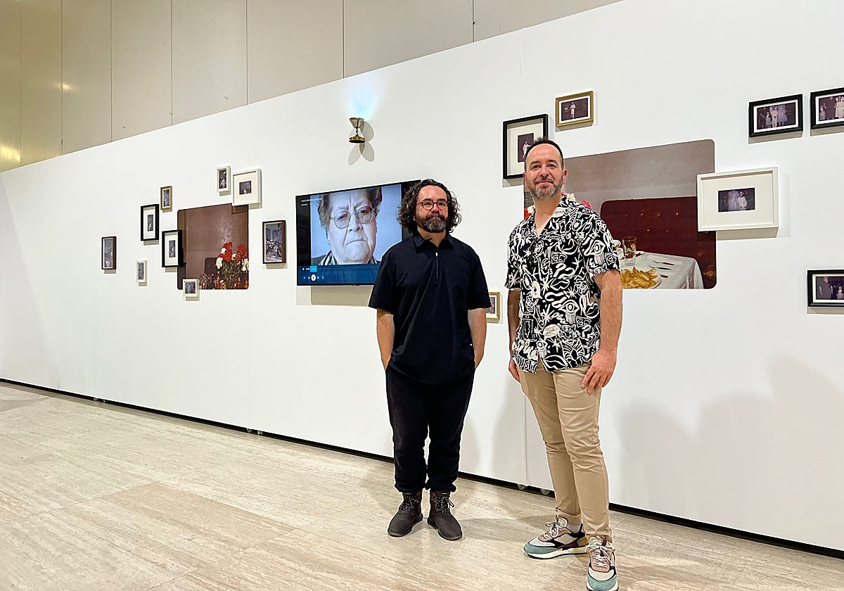 Los ganadores del premio, Pascual Martínez y Vicent Sáez, en el Instituto Gil-Albert