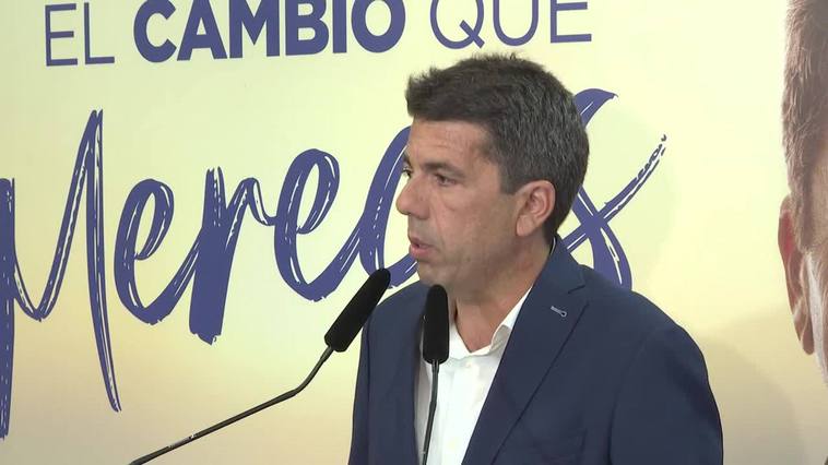 Mazón (PPCV), "encantado" con el adelanto electoral: "Cuanto antes, mejor"