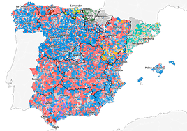 Mapa | Los resultados de las elecciones en todos los municipios de España, calle a calle