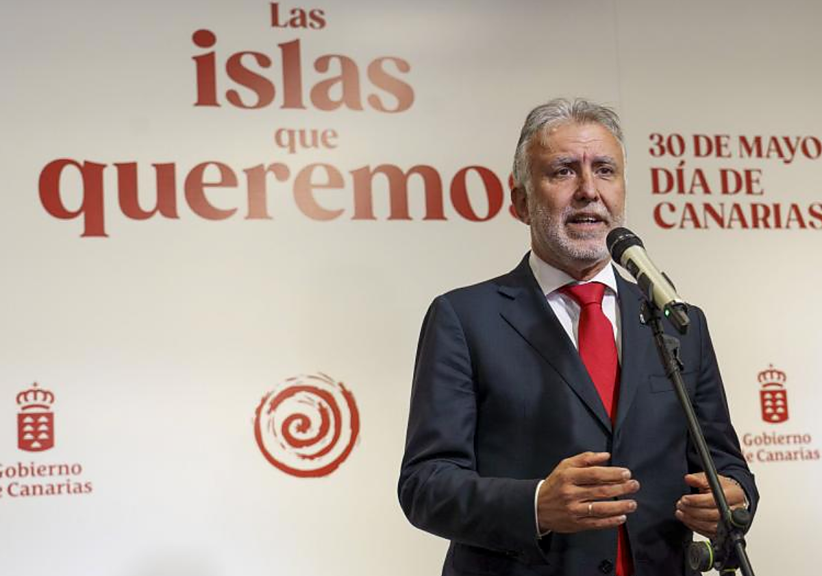 Ángel Víctor Torres (PSOE) en su discurso en la Gala institucional del Día de Canarias 2023