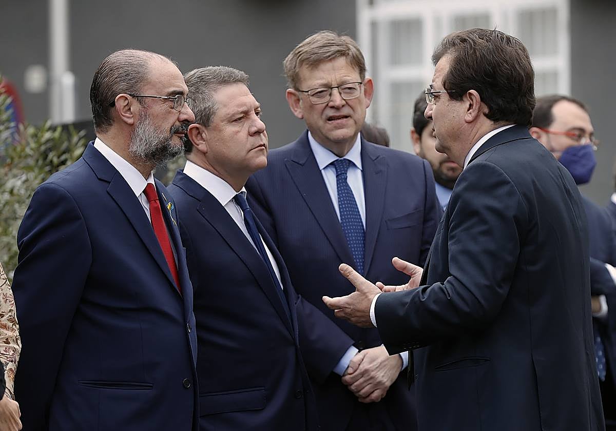 Guillermo Fernández Vara, Javier Lambán, Emiliano García-Page y Ximo Puig en una foto de archivo