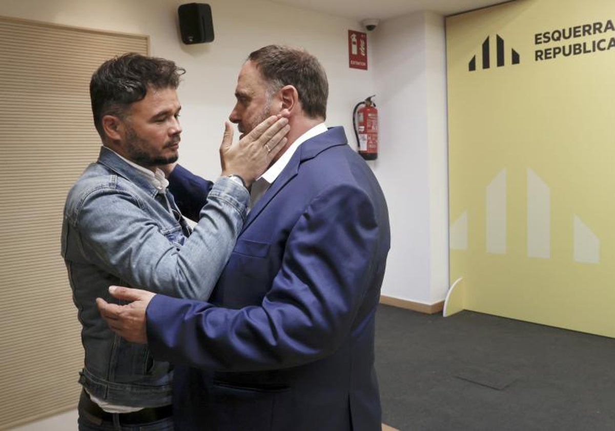 Rufián y Junqueras, tras los comicios