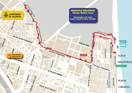 Calles cortadas en Valencia y líneas de la EMT desviadas por el triatlón el domingo 4 de junio