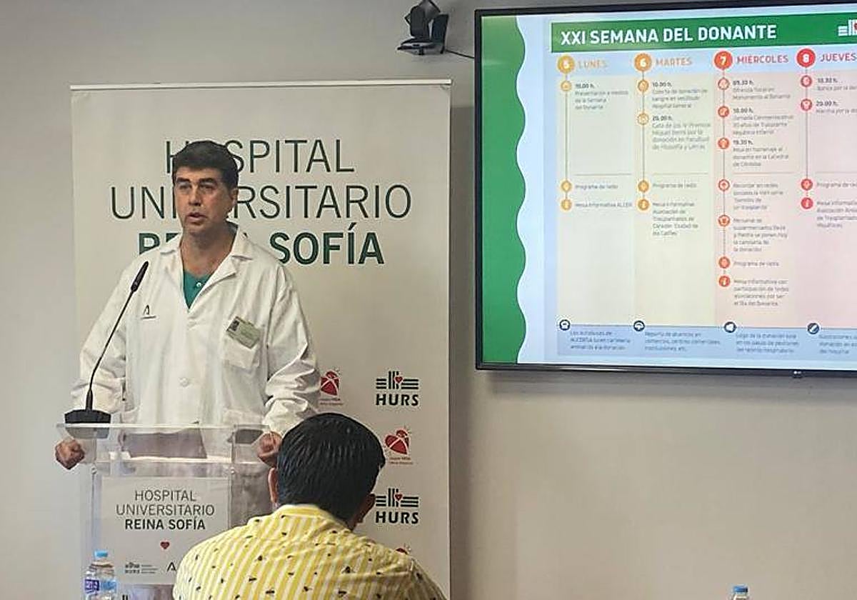 Un momento de la presentación de la Semana del Donante del Hospital Reina Sofía
