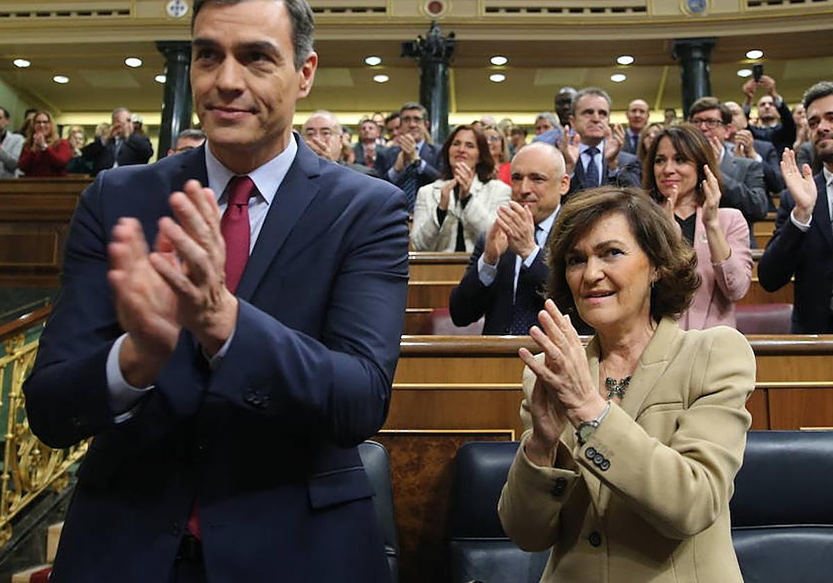 Carmen Calvo, en el Congreso en su etapa de vicepresidenta del Gobierno