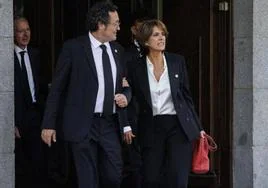 El fiscal general del Estado, Álvaro García Ortiz, y la nueva fiscal de Memoria Democrática, Dolores Delgado