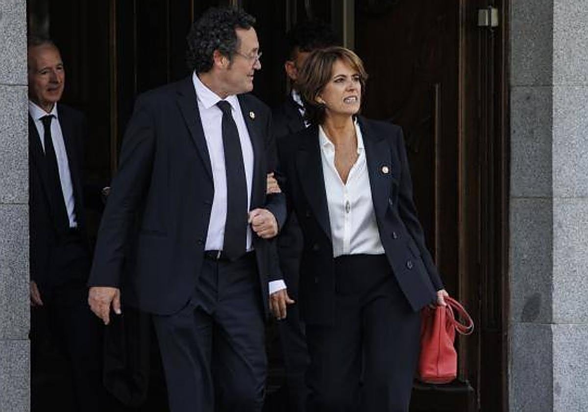 El fiscal general del Estado, Álvaro García Ortiz, y la nueva fiscal de Memoria Democrática, Dolores Delgado