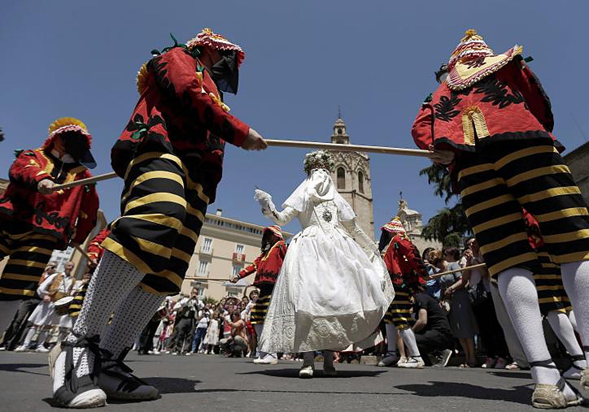 Imagen de archivo tomada durante la procesión del Corpus Christi de Valencia