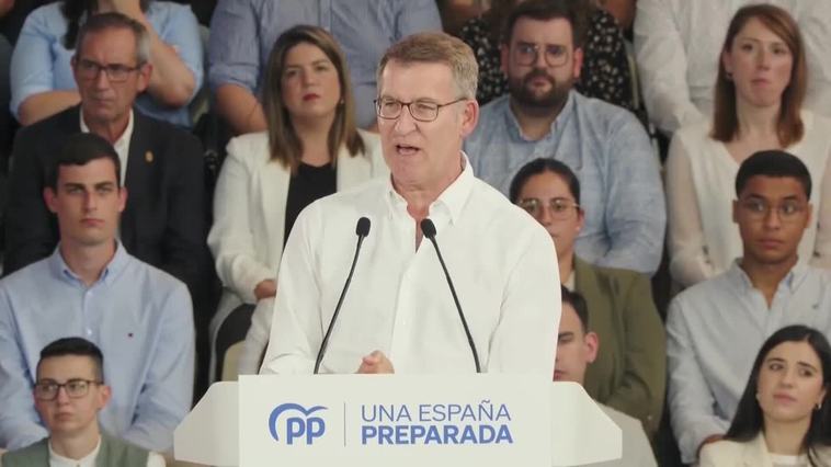 Feijóo: "Si el PP gana, el PSOE podrá reconstruir el partido que existía antes de Sánchez"