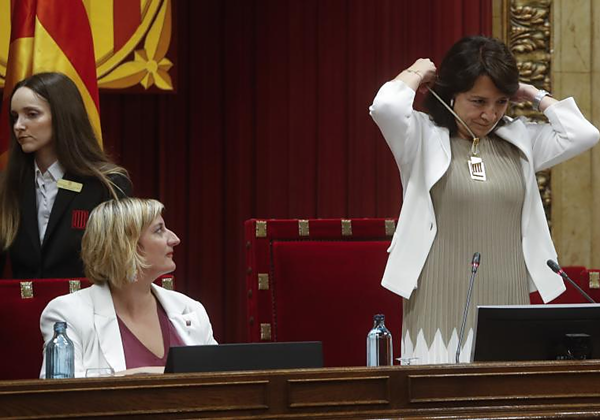 Anna Erra, tras ser elegida presidenta del Parlamento de Cataluña, esta seamana