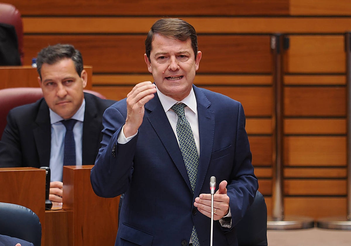 Intervención del presidente de la Junta Alfonso Fernández Mañueco en el Pleno de las Cortes