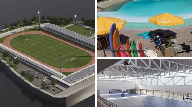 NUEVAS ESTRUCTURAS DE LA CIUDAD DEL DEPORTE - Una pista de atletismo, espacios polideportivos cubiertos y una playa artificial con olas