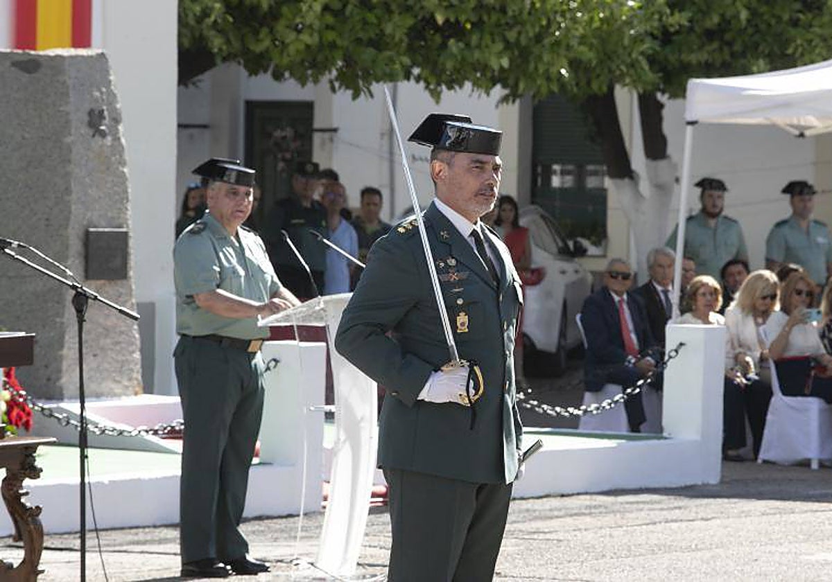 El coronel Ramón Clemente  en su toma de posesión en la Comandacia de la Guarida Civil