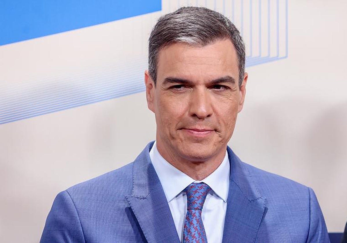 El presidente del Gobierno, Pedro Sánchez, durante la primera jornada del 45º aniversario de cincoDías, en el Teatro Real, a 12 de junio de 2023, en Madrid (España)