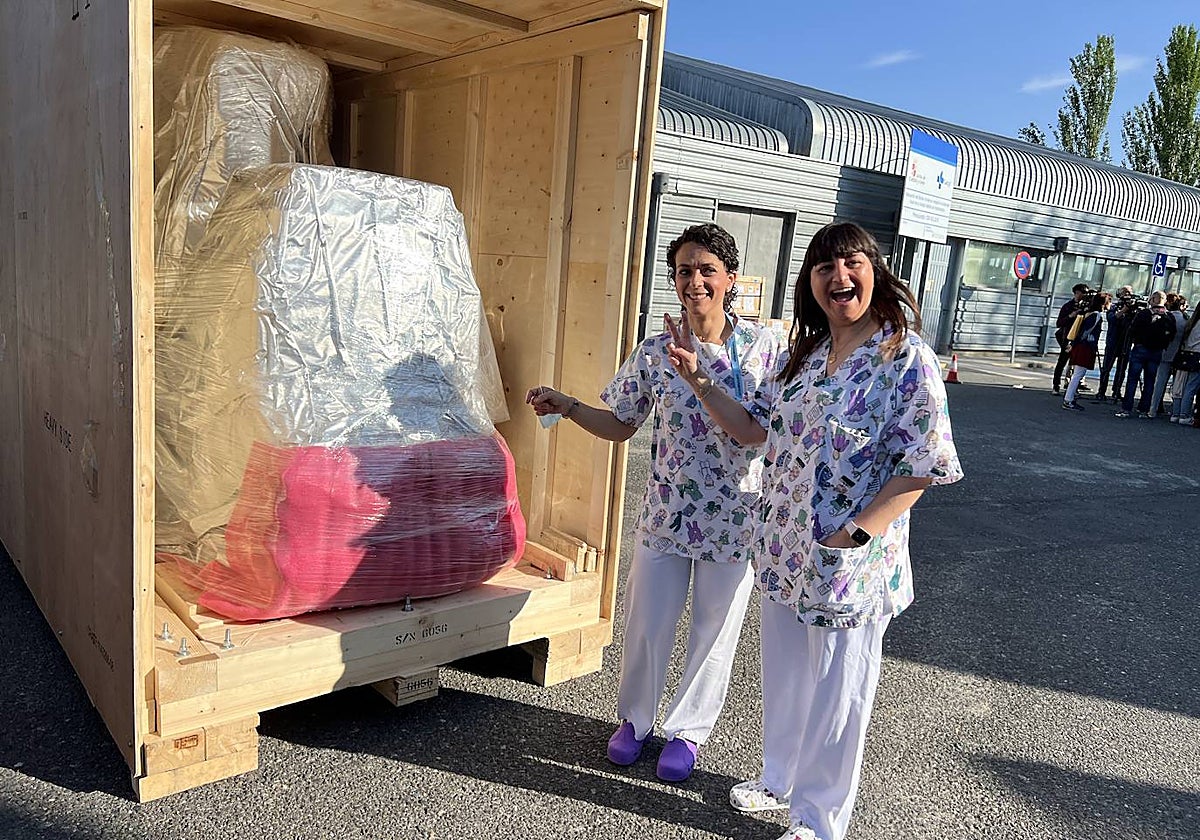 Llegada del acelerador lineal al hospital Nuestra Señora de Sonsoles (Ávila)